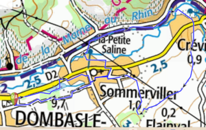 Dombasle Cimetière A/R via Sommerviller &amp; Crévic 10.5 kms ME